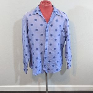 1980s Versace Medusa Print Button Up Shirt As-is // Large